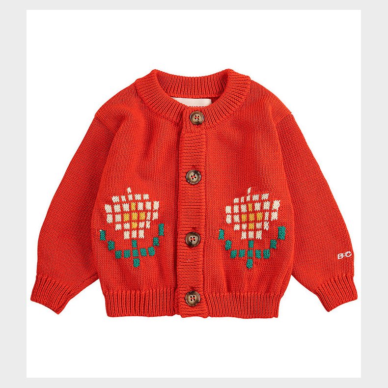 Bobo Choses Cardigan - Strik - Pixel Daisy - R�d