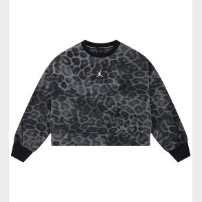 Jordan Bluse - Cropped - Sort m. Leopardprint
