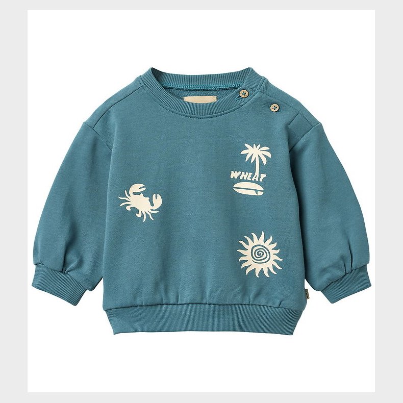 Wheat Sweatshirt - Elliot - Blue Teal