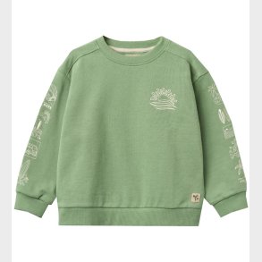 Wheat Sweatshirt - Ellis - Jade Green m. print