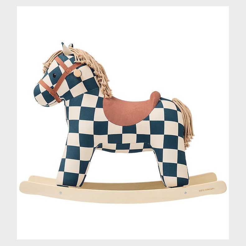 Kids Concept Gyngehest - Mio - Hvid/Sort/Brun