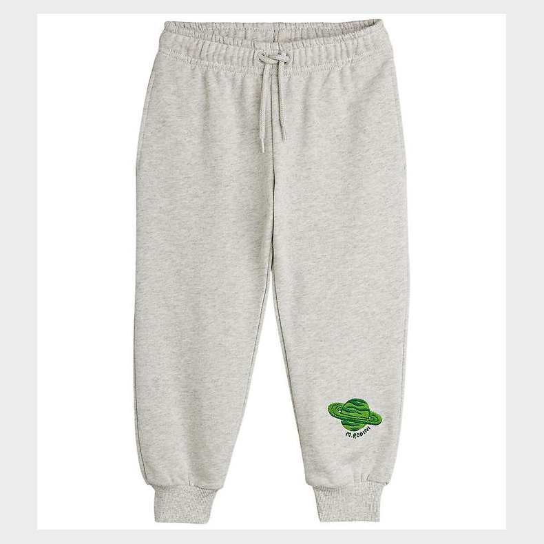 Mini Rodini Sweatpants - Planet - Grey Melange