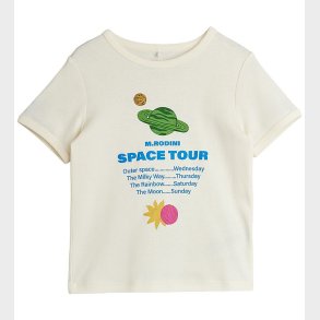 Mini Rodini T-shirt - Space Tour - Off-White