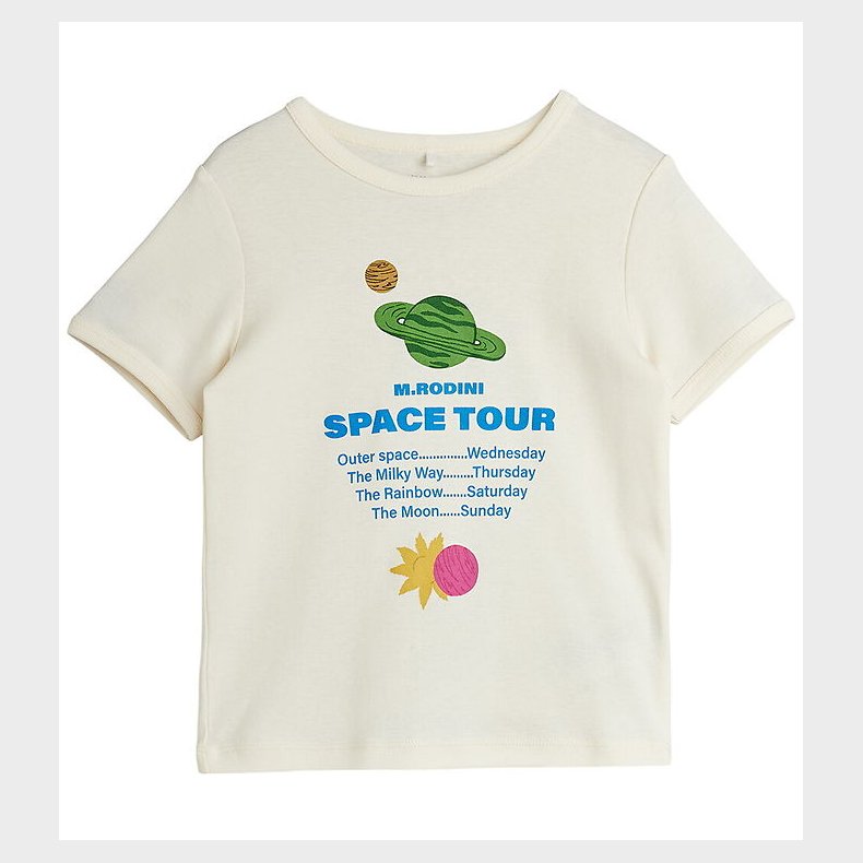 Mini Rodini T-shirt - Space Tour - Off-White
