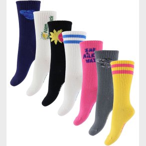 Mini Rodini Str�mper - 7-pak - Alien - Multifarvet