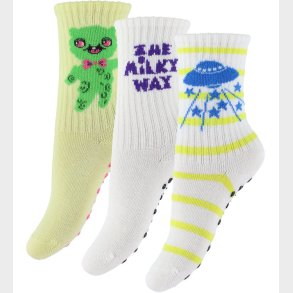 Mini Rodini Str�mper - 3-pak - The Milky Way - Anti-Slip - Multi