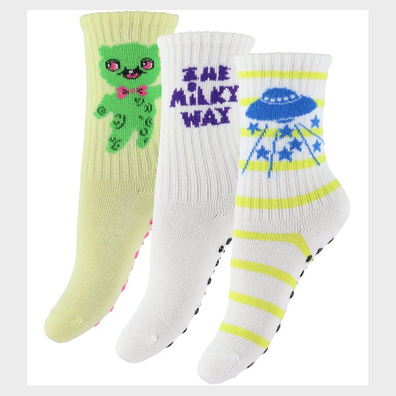 Mini Rodini Str�mper - 3-pak - The Milky Way - Anti-Slip - Multi