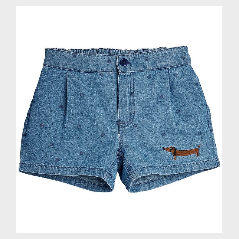 Mini Rodini Shorts - Denim Dots - Bl�