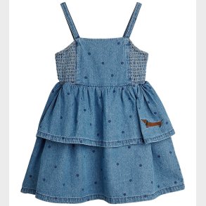Mini Rodini Kjole - Denim Dots - Bl�