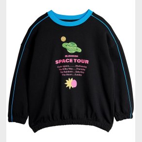 Mini Rodini Sweatshirt - Space Tour - Sort