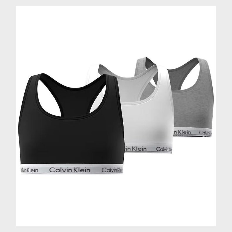 Calvin Klein Toppe - 3-pak - Sort/Gr�/Hvid