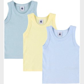 Petit Bateau Undertr�jer - 3-pak - Bl�/ Gr�n/ Gul