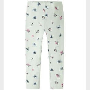 Name It Leggings - NmfVivian - Pale Aqua/Butterflies