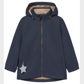Mini A Ture Softshelljakke m. Fleece - MatAden - Ombre Blue