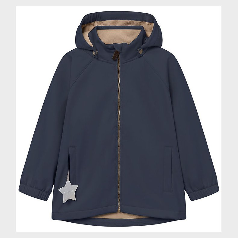 Mini A Ture Softshelljakke m. Fleece - MatAden - Ombre Blue