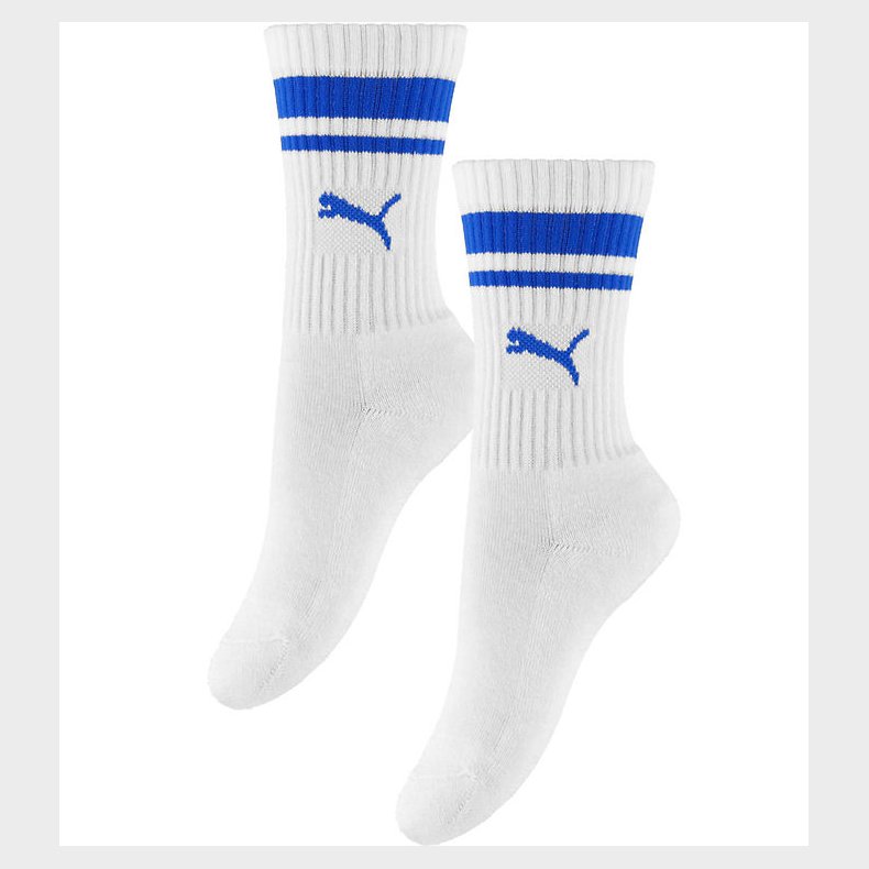 Puma Str�mper - 2-pak - Hvid/Racing Blue