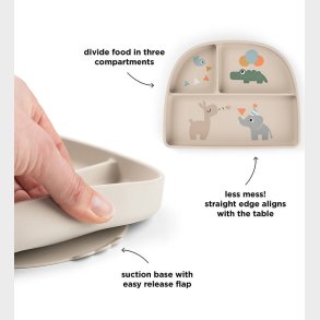 Done by Deer Stick And Stay Inddelt Tallerken - Celebration Sand