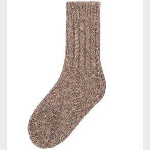 Joha Str�mper - Uld - Strik - Brown/Melange