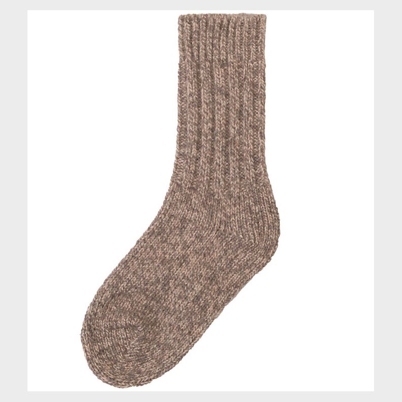 Joha Str�mper - Uld - Strik - Brown/Melange