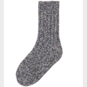 Joha Str�mper - Uld - Strik - Blue/Melange