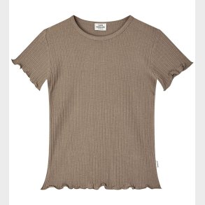 mads N�rgaard T-shirt - Rib - Hulm�nster - Pointella - Walnut