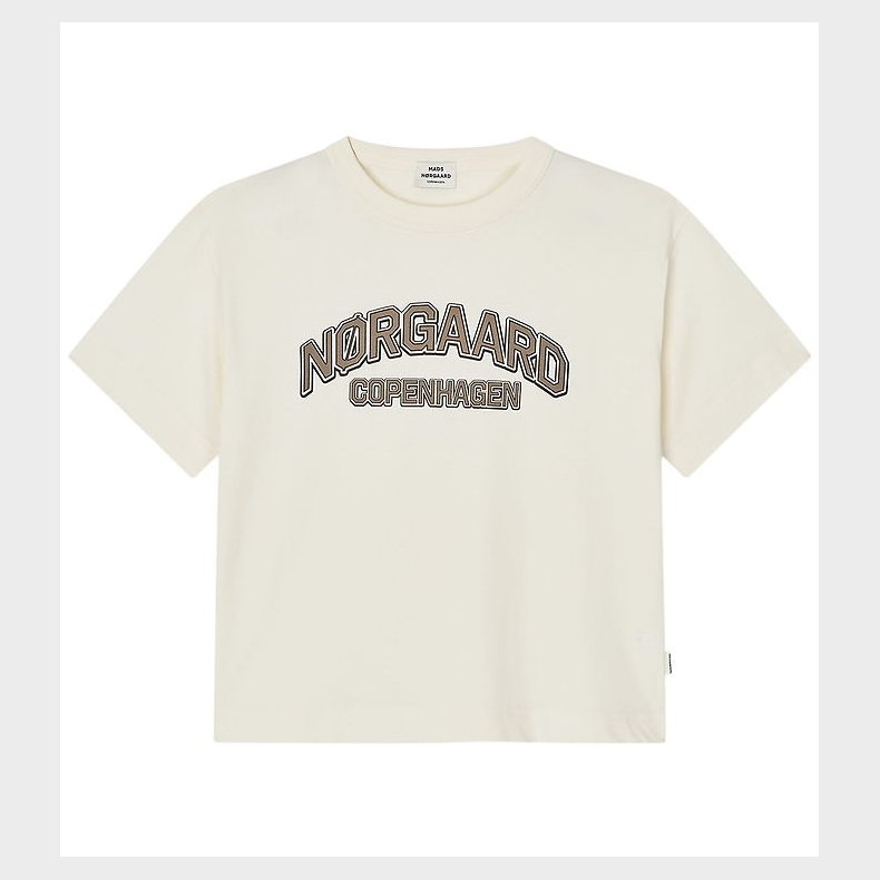 Mads n�rgaard T-shirt - Tristi - Vanilla Ice/Walnut