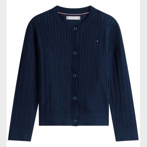 Tommy Hilfiger Cardigan - Strik - Pointelle - Dark Night Navy