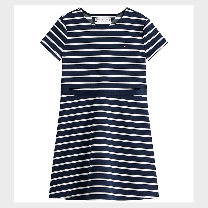 Tommy Hilfiger Kjole - Essential Punto - Dark Night Navy Stripes