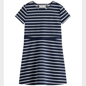 Tommy Hilfiger Kjole - Essential Punto - Dark Night Navy Stripes