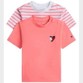 Tommy Hilfiger T-shirts - 2-pak - Flag Smile - Tropical Blush