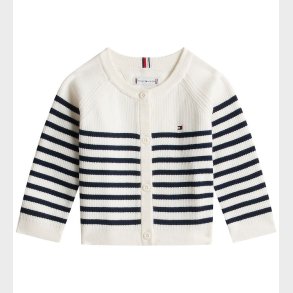 Tommy Hilfiger Cardigan - Strik - Essential - Ivory Silk Stripes