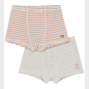 Konges Sl�jd Boxershorts - 2-Pak - Stripe Bluie/Stripe Tricolore