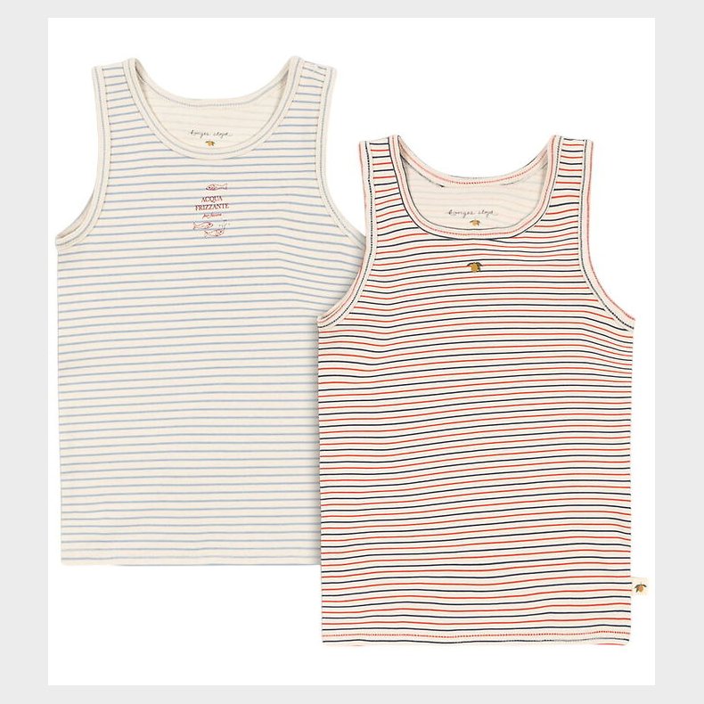 Konges Sl�jd Undertr�jer - Basic - 2-Pak - Stripe Bluie/Stripe T