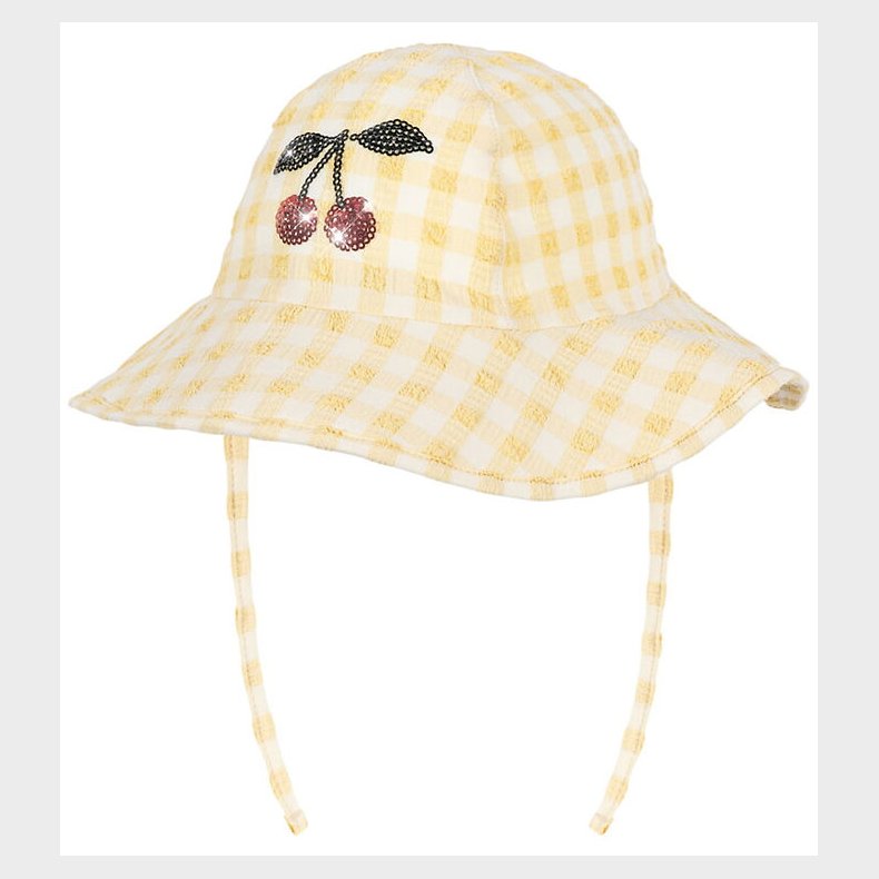 Konges Sl�jd Badehat - Etta - UV40+ - Banana Almond Check