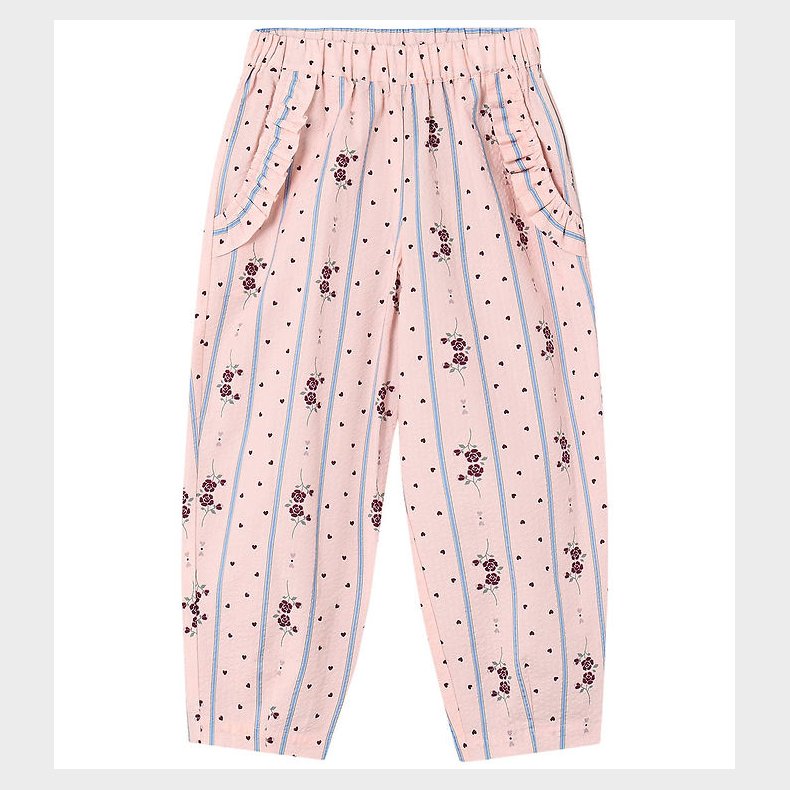 Fliink Bukser - Colombe - Chalk Pink AOP