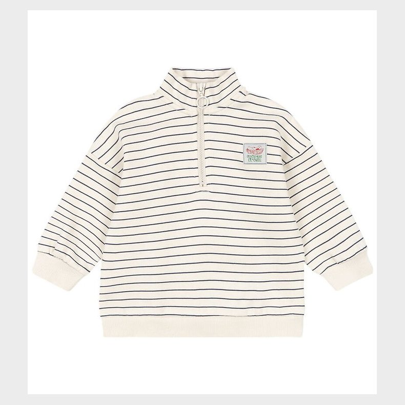 Konges Sl�jd Sweatshirt - Half Zip - Lou - Flintstone Stripe