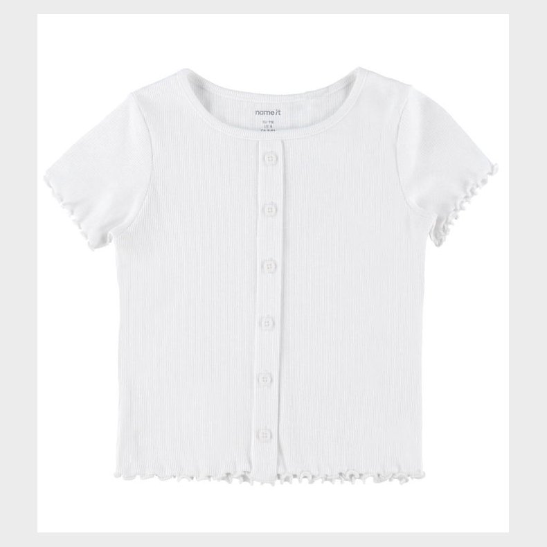 Name It T-shirt - Rib - NkfVemia - AOP - Bright White
