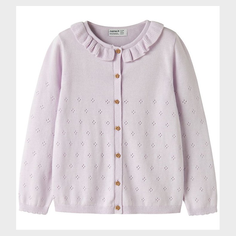Name It Cardigan - Strik - NmfDiame - Lavender Fog