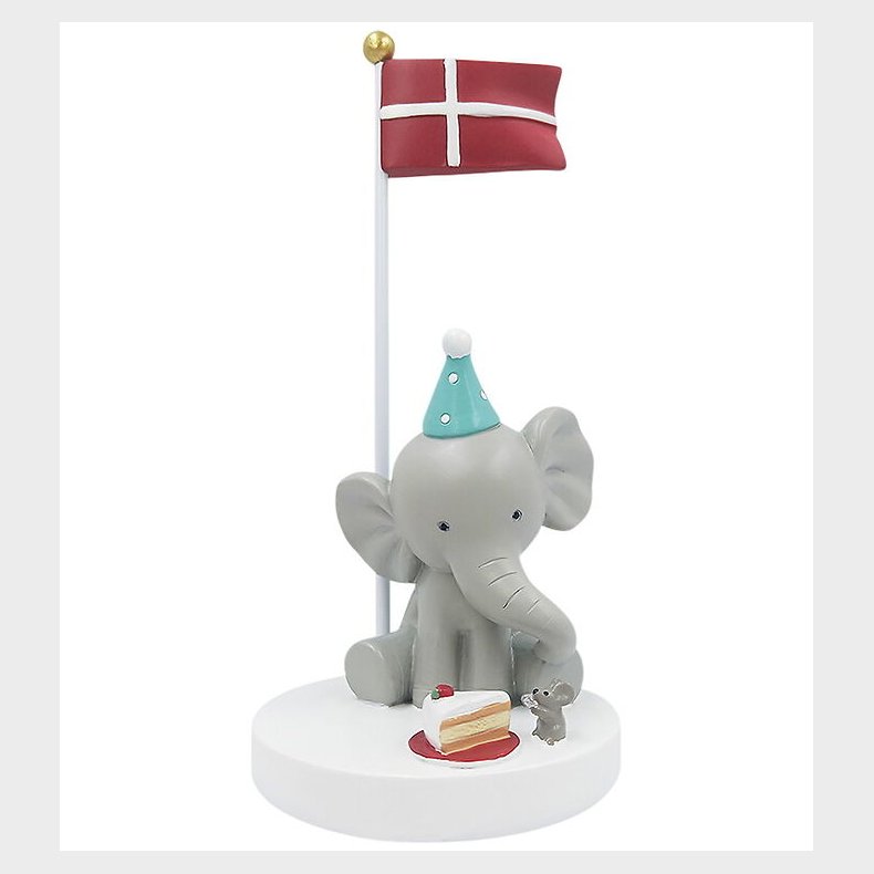 Kids by Friis Bordflag - Elefant m. Mus Og Kage