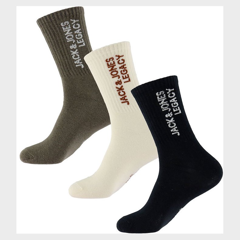 Jack & Jones Str�mper - JacRoar - 3-pak - Falcon/Buttercream/Bla