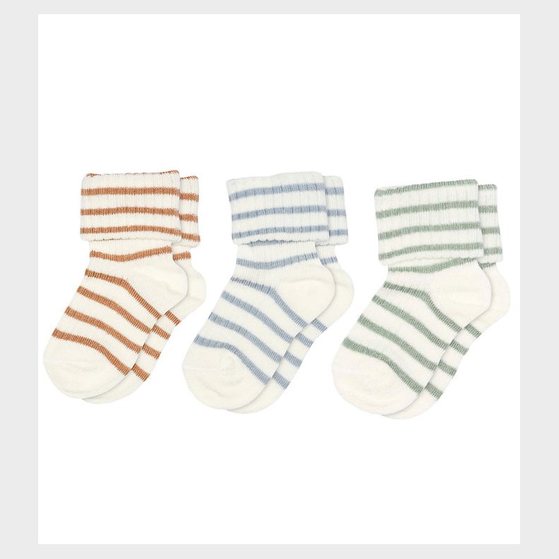 MP Str�mper - Viskose/Bambus - 3-pak - Rib - Kallie - Dusty Blue