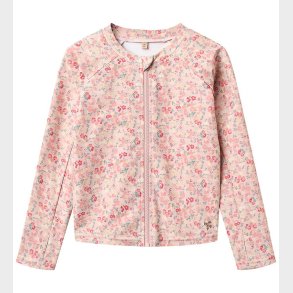 Wheat Badebluse - UV40+ - Zip - Ada - Powder Flowers And Seashel