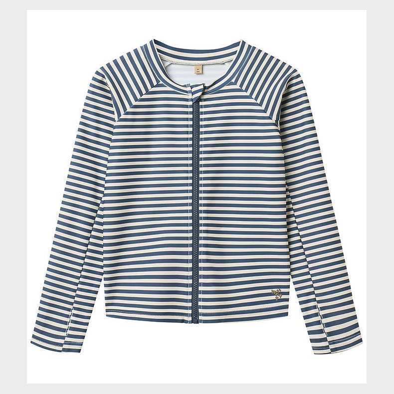 Wheat Badebluse - Uv40+ - Zip - Ada - Blue Stripe