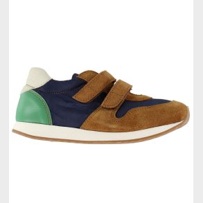 Angulus Sko - Cognac/Navy/Oat/Green