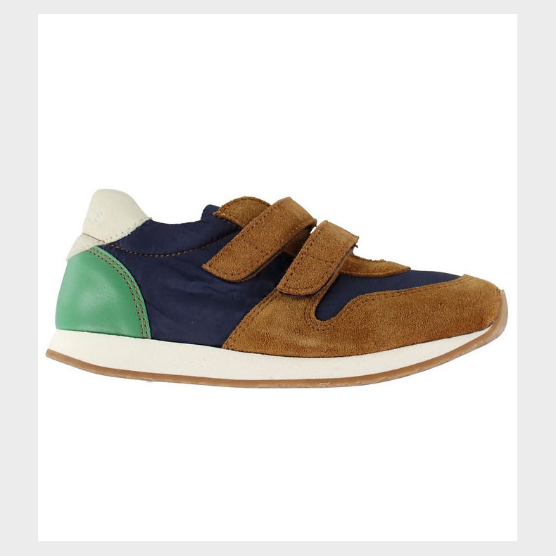 Angulus Sko - Cognac/Navy/Oat/Green