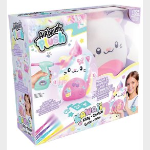 Airbrush Plush Bamse - Kawaii Kitty