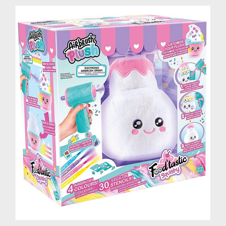 Airbrush Plush Bamse - Food'Tastic - Squishy