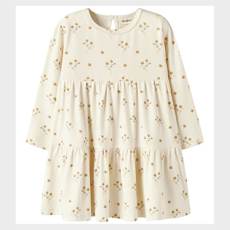 Lil Atelier Kjole - NmfLayo - Coconut Milk/FLOWER YELLOW