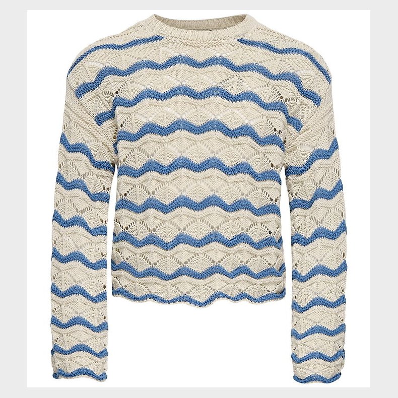 Kids Only Bluse - Strik - KogDonna - Birch/Riveira