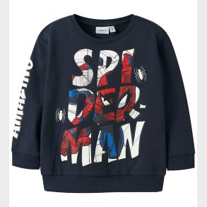 Name It Sweatshirt - NmmFloyd - Spider Man - Navy Blazer